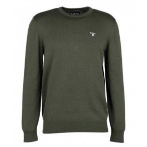 BARBOUR ORGANIC CREW, DARK OLIVE