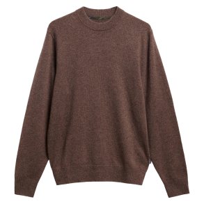 BARBOUR PURE CASHMERE SWEATER, M. BROWN