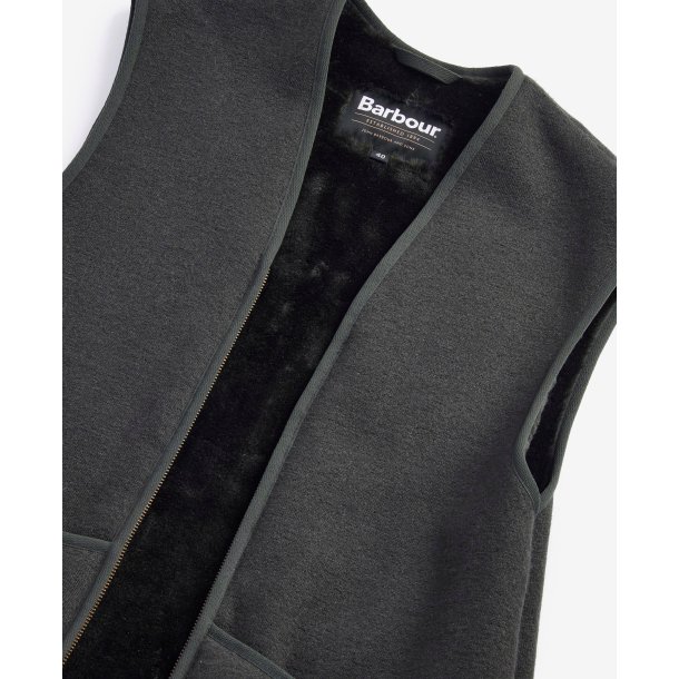 BARBOUR WARM PILE WAISTCOAT ZIP-IN LINER, SAGE