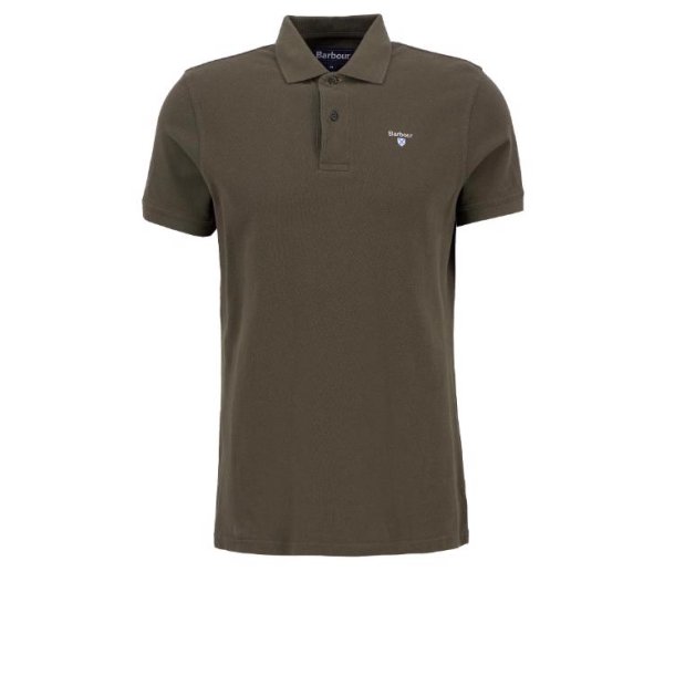 BARBOUR TARTAN PIQUE POLO SHIRT, OLIVE