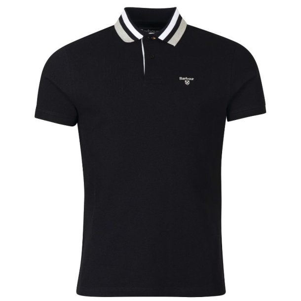 BARBOUR  TIPPED POLO, SORT