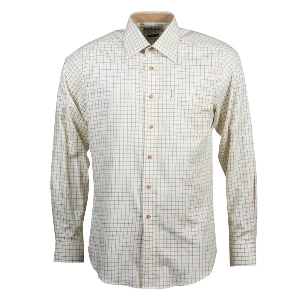 BARBOUR FIELD TATTERSAL CC, GREEN/BROWN