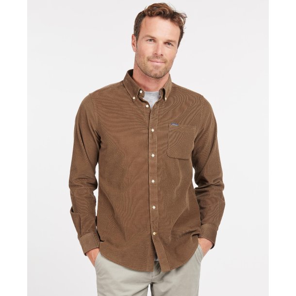 BARBOUR RAMSEY TAILORED SKJORTE, BROWN