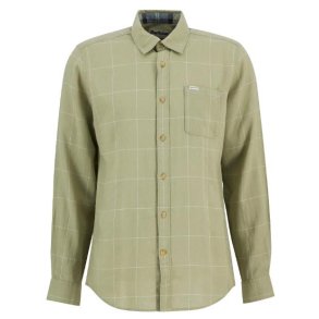 BARBOUR CITYWELL TATTERSALL TAILORED SKJORTE, SEA GREEN
