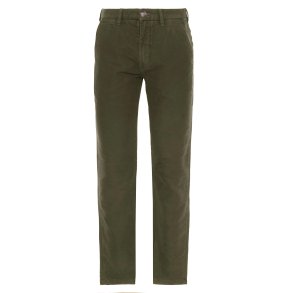 BARBOUR MOLESKIN TAILORED TROUSERS, D. OLIVE
