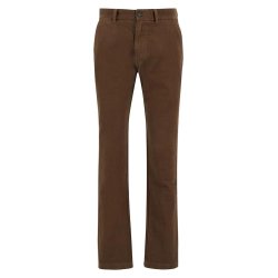 BARBOUR MOLESKIN TAILORED TROUSERS, D. SAND