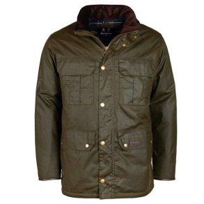 BARBOUR MALCOM WAX JAKKE, OLIVE