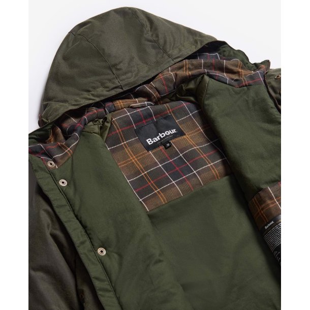 BARBOUR WAX PARKA ARMY GREEN