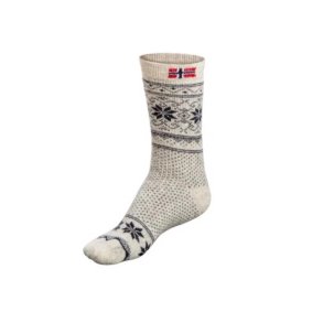 NH NORWEGIAN WOOL SOCKS WHITE/NAVY
