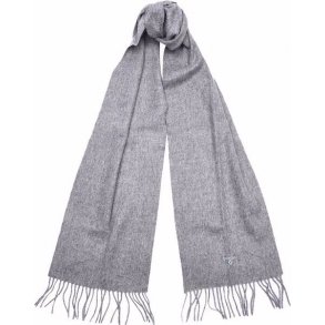 BARBOUR PLAIN  LAMBSWOOL SCARF, GREY