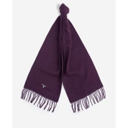 BARBOUR PLAIN LAMBSWOOL SCARF, DAMSON