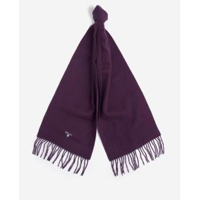 BARBOUR PLAIN LAMBSWOOL SCARF, DAMSON