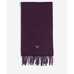 BARBOUR PLAIN LAMBSWOOL SCARF, DAMSON