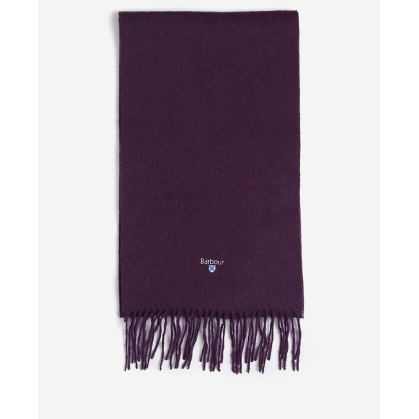 BARBOUR PLAIN LAMBSWOOL SCARF, DAMSON