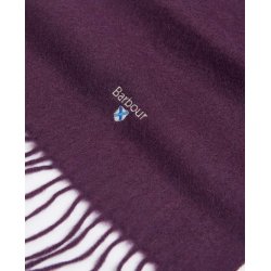 BARBOUR PLAIN LAMBSWOOL SCARF, DAMSON