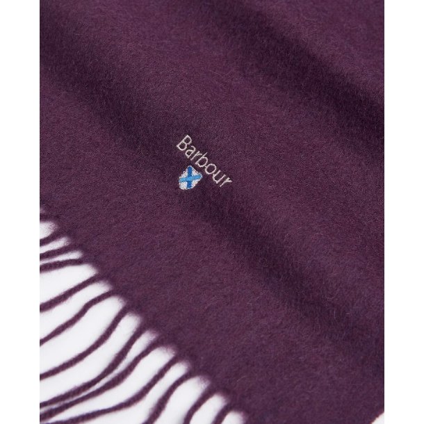BARBOUR PLAIN LAMBSWOOL SCARF, DAMSON