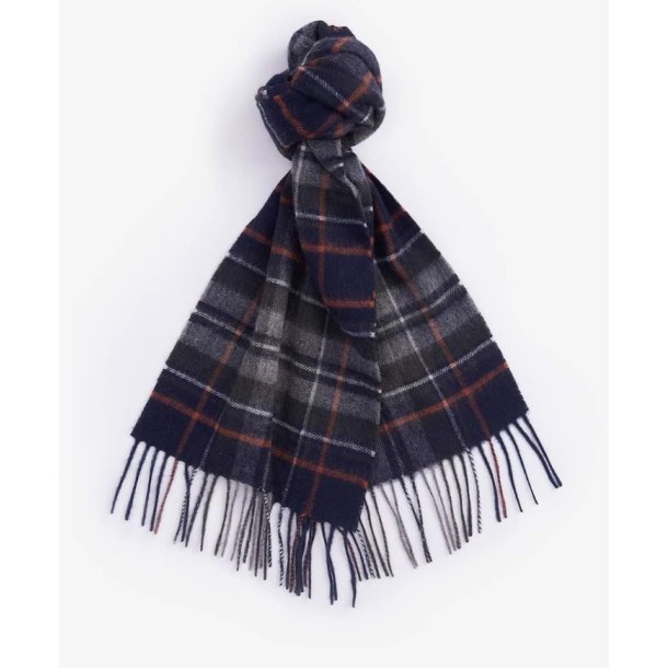 BARBOUR NEW CHECK TARTAN SCARF NAVY GINGER