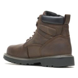 WOLVERINE MENS FLOORHAND WP WORK BOOT DARK BROWN