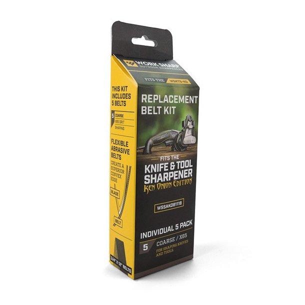 WORK SHARP BELT KIT X65, 5 PACK COARSE BELTS